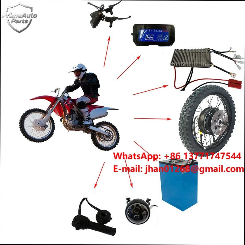 طقم تحويل كهربائي جديد 72 فولت - مراجعة 12000W Electric Motorcycle Hub Motor وسعره